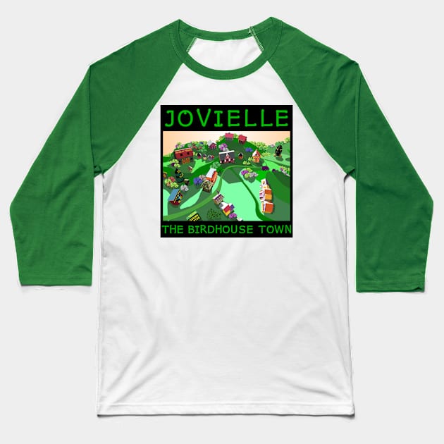 Jovielle The Birdhouse Town Baseball T-Shirt by ArtticArlo